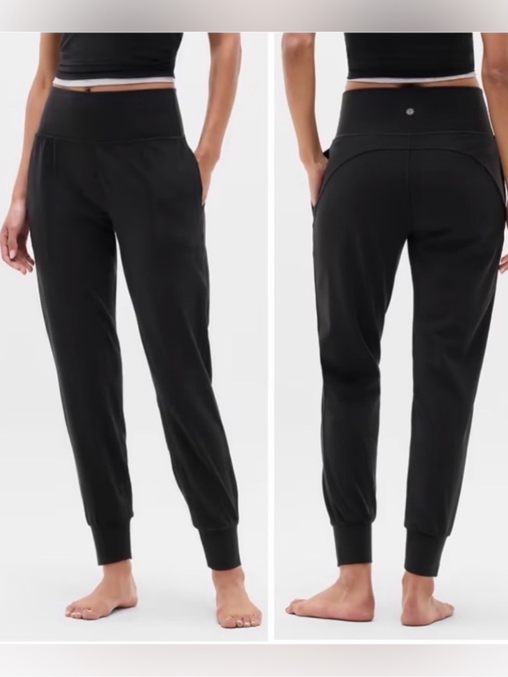 Athleta Salutation Black Jogger Women’s Size L - Picture 1 of 8